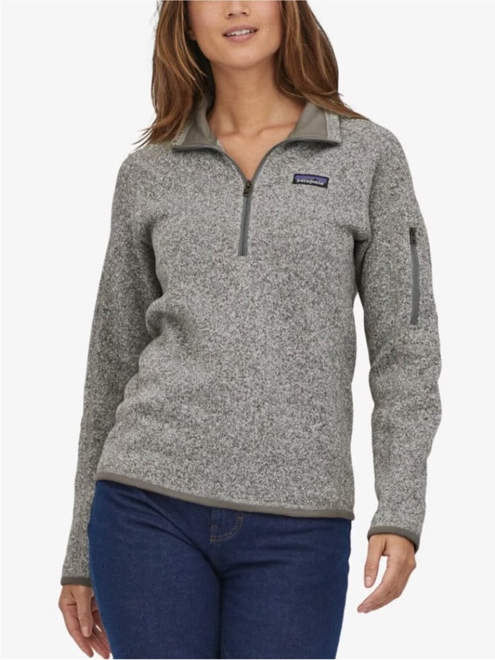 Patagonia Better Sweater 1/4 Zip Fleece Pullover Women’s Size XL Gray 25618 EUC